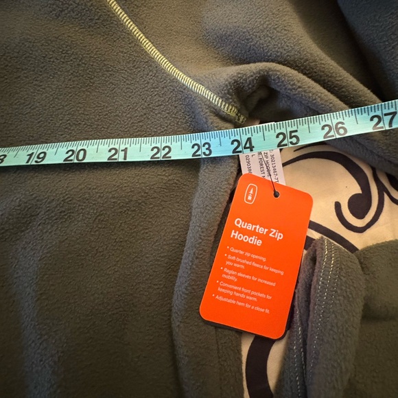 NWT-Bass Mens 
1/2 Zip Front pocket 
LongSleeve Hoodie 
Adjustable Toggle waist - Picture 6 of 9